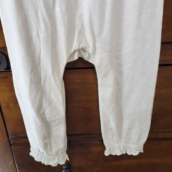 7 for all Mankind Eyelet Coverall 18 Months White Snaps Short Sleeve Cotton NEW - Picture 3 of 12